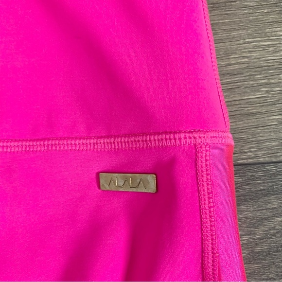Revolve ALALA Crop Vamp Leggings 7/8 Length High Rise Tights Hot Pink Size S - Picture 10 of 14